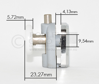 untere Rolle für Duschboxen S78 - Radgröße 1