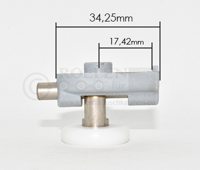 untere Rolle für Duschboxen S78 - Radgröße 2